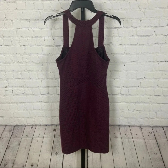 Free People Maroon Knit Mini Dress Size Small - Picture 6 of 6